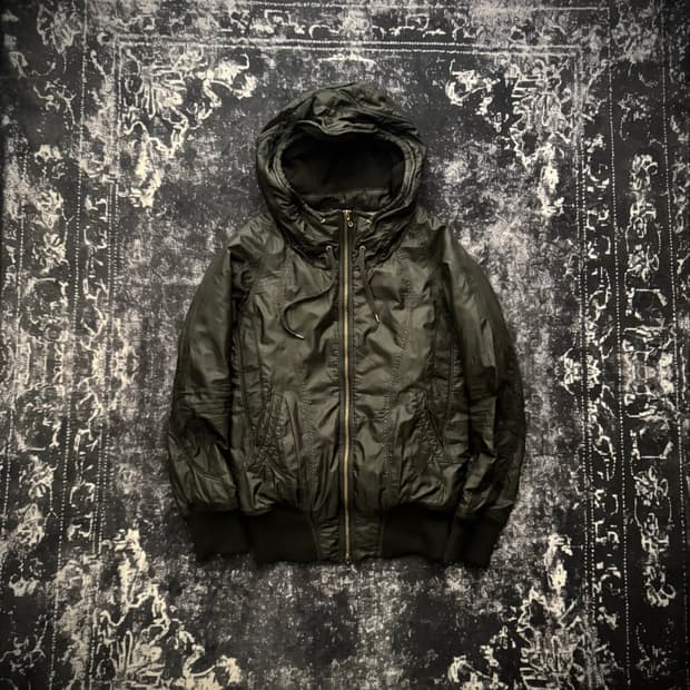 G.O.A Black nylon hooded jacket