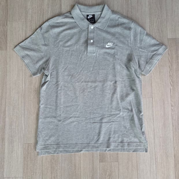 (새상품)나이키 nsw 피케 카라 티셔츠 그레이 XL CJ4457-063