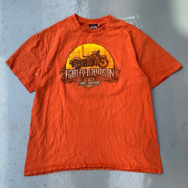 [할리데이비슨] •Vintage Orange Tee