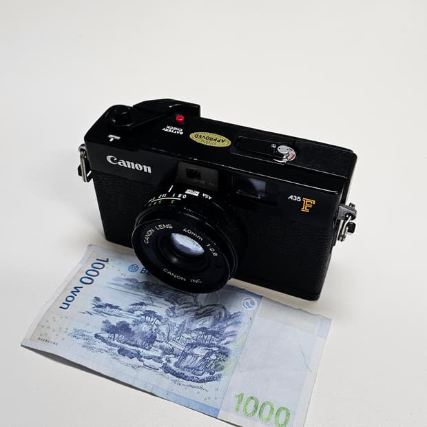 작례O 명기 역사의 시작 캐논 a35F 필름카메라 빈티지 필카