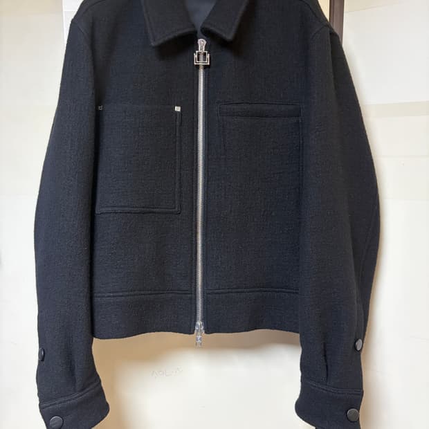 23FW 우영미 벨티드 울 점퍼 블랙 46