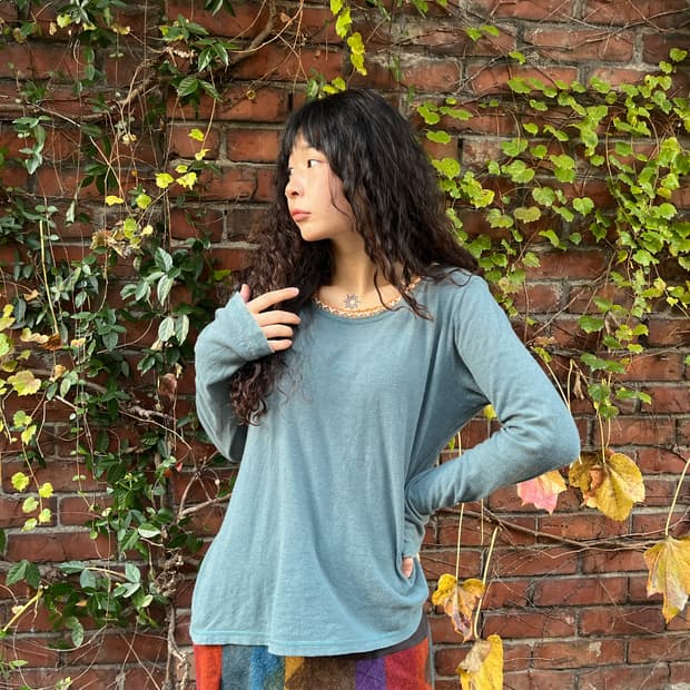 빈티지 민트 롱슬리브