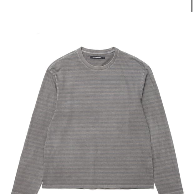 해칭룸 빈티지 스트라이프 티셔츠 그레이