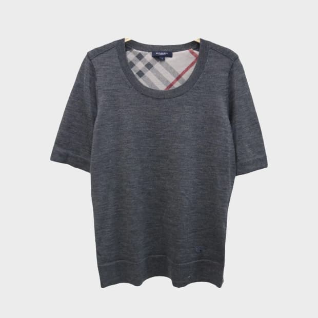 버버리 울 반팔 니트 60850