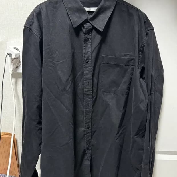 무료배송) WGB 에센스 가먼트 워시드 셔츠 블랙 L size