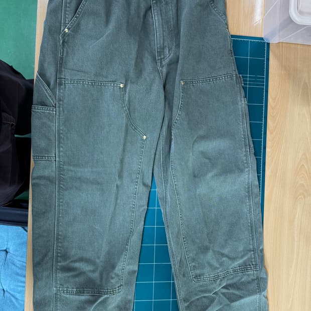 M)칼하트 wip 내쉬 더블니 아미 그린 엔자임 블리치 워시드 nash