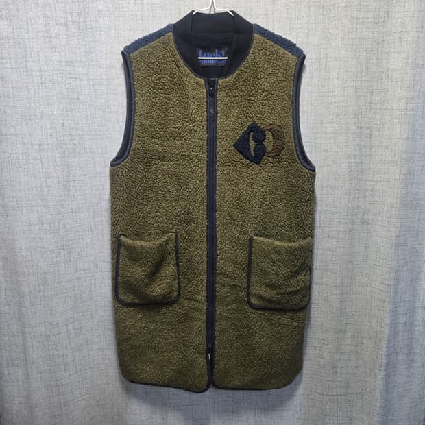 럭키슈에뜨 울 뽀글이 롱 베스트 조끼 