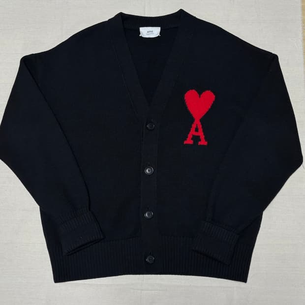 아미 인타르시아 빅하트 로고 가디건 [L]