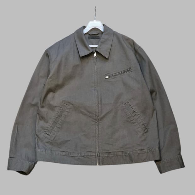 XL(착샷잇음) 유니클로 차콜 면 집업블루종