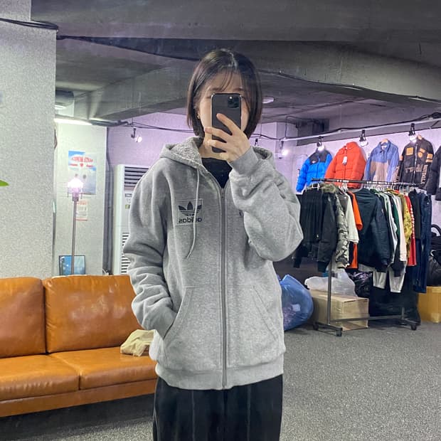 아디다스 파이어버드 쉐르파 후드집업 B4305