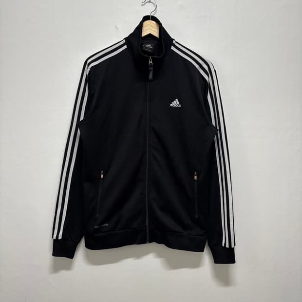 아디다스 블랙 삼선 트랙탑