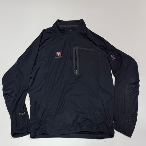 블랙야크 윈드스토퍼 하프집업 기능성 등산 긴팔티 M