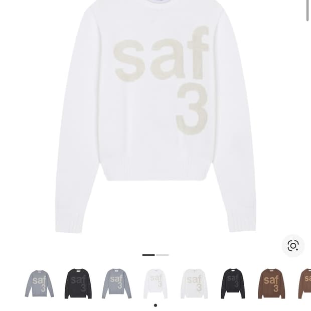 사파리스팟 우먼 1/2 베이직 사파리 니트 화이트