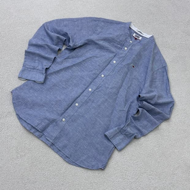 L 타미힐피거 레귤러핏 린넨 셔츠 0402E