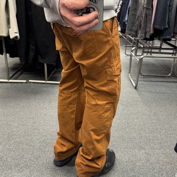 L)Free Gate 빈티지 더블니 포켓 코튼 팬츠