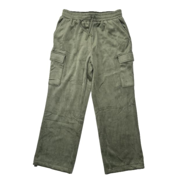 케네스콜 코듀로이 도톰 와이드 카고 골덴 말차그린 트레이닝 바지