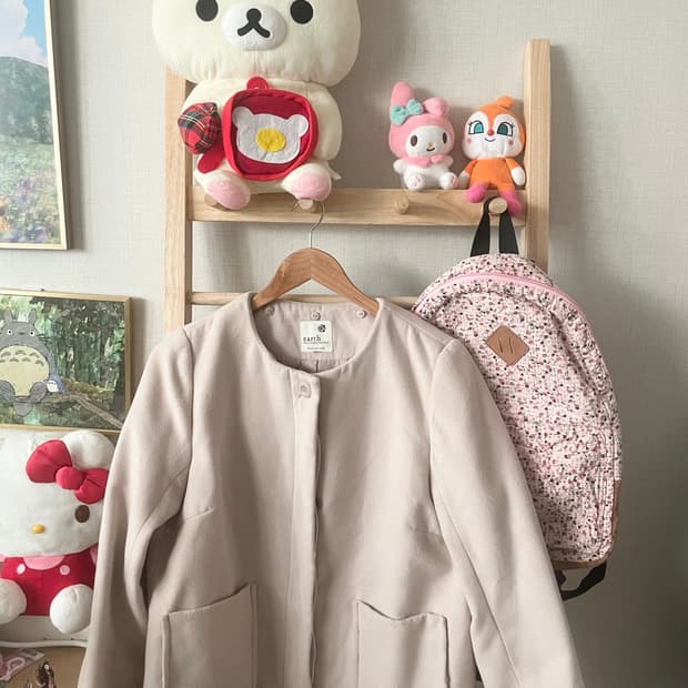 모리걸 빈티지 어스뮤직 핑크 숏코트 💗🌸