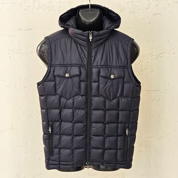 [S] 크롬하츠 투포켓 후드 패딩조끼 블랙 S87BP78C