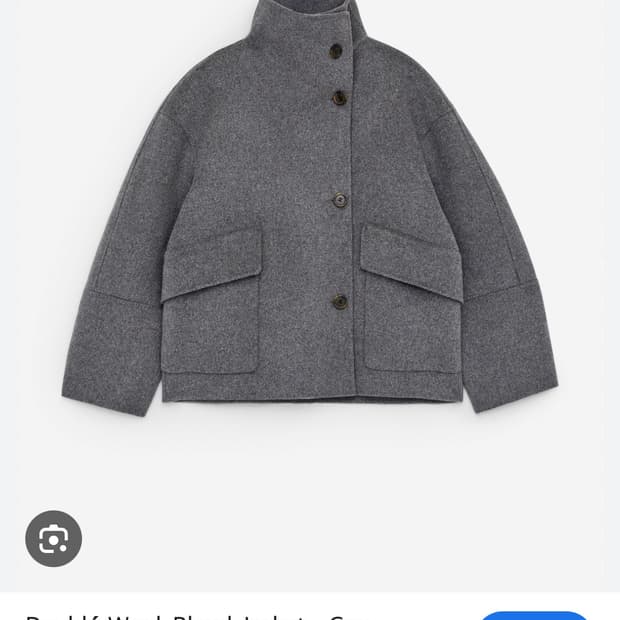 아르켓 더블 울 블렌드 재킷 그레이