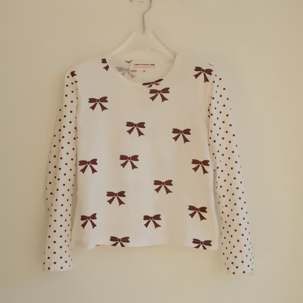 Ribbon & dot long sleeve 