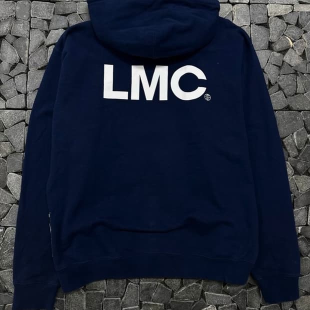 LMC 네이비 백로고 후드 L