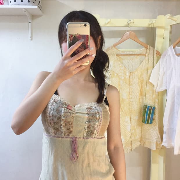 레이스 플라워 레이어드 나시