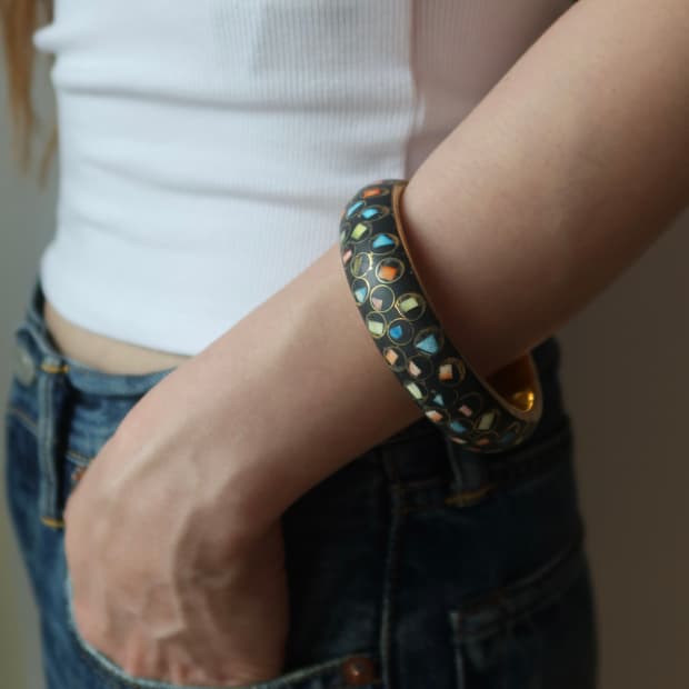 mosaic dot bangle