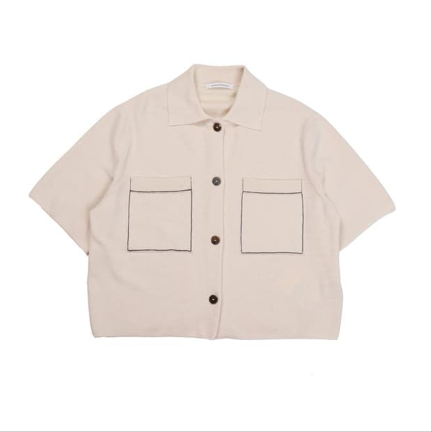 The Cashmere Silk Blended Half Shirt