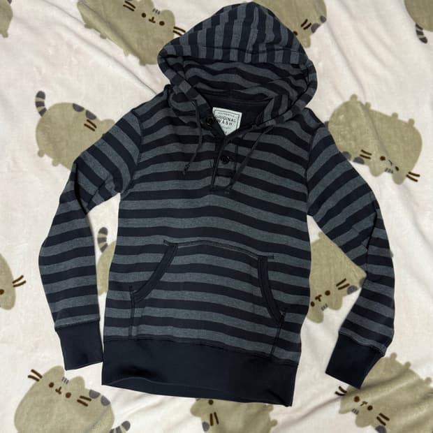 블랙+그레이 후드티