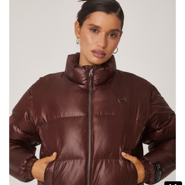 HDEX 크롭 패딩  브라운 s몰