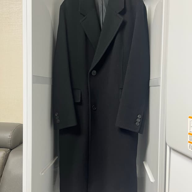 솔리드옴므 23fw 블랙 캐시미어 핸드메이드 로브 코트 46사이즈