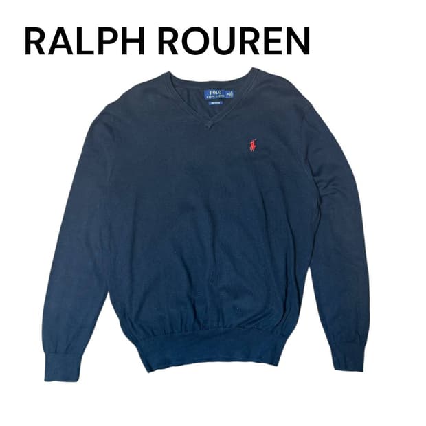 폴로 랄프로렌 울 브이넥 니트
