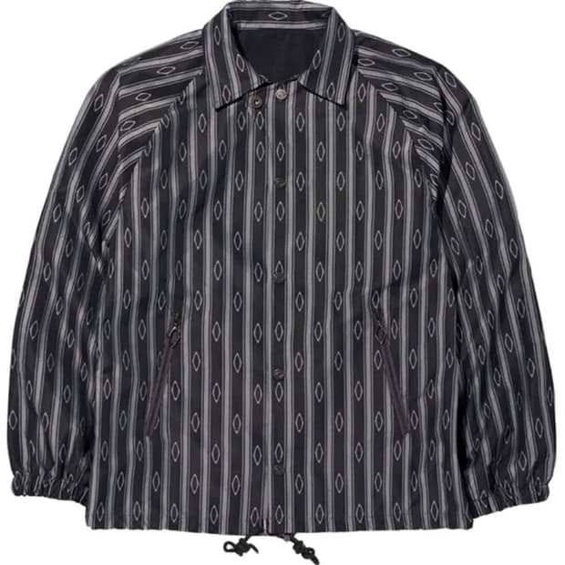 [MISCHIEF] Jacquard Coach Jacket Black