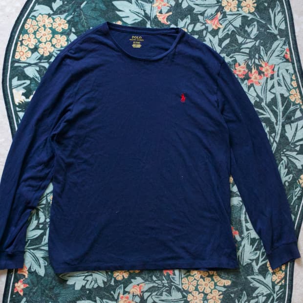 폴로 랄프로렌 네이비 긴팔 티셔츠 L
