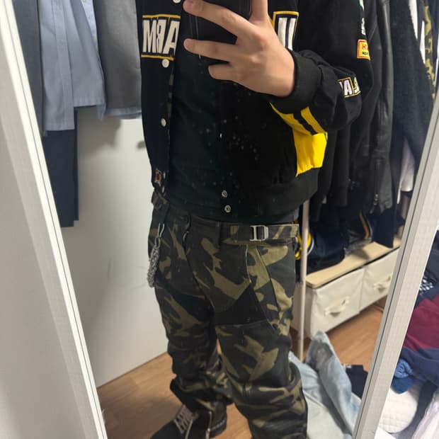 빈티지 카모 리버시블 자켓