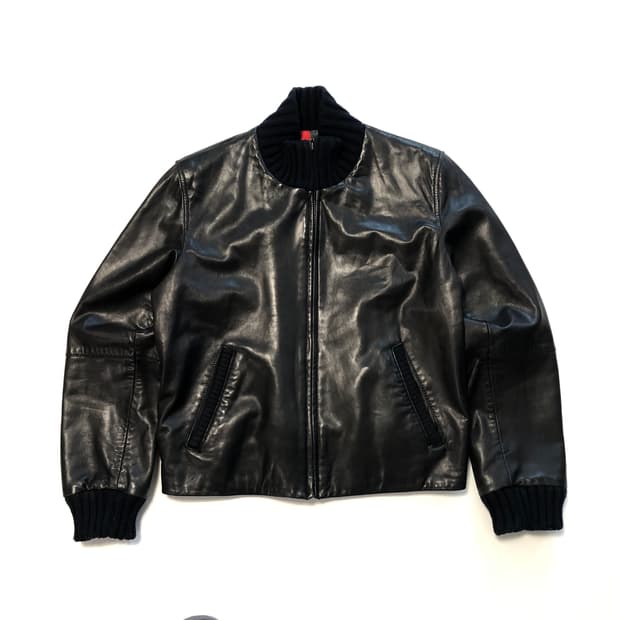 Old 게스 리얼레더자켓 