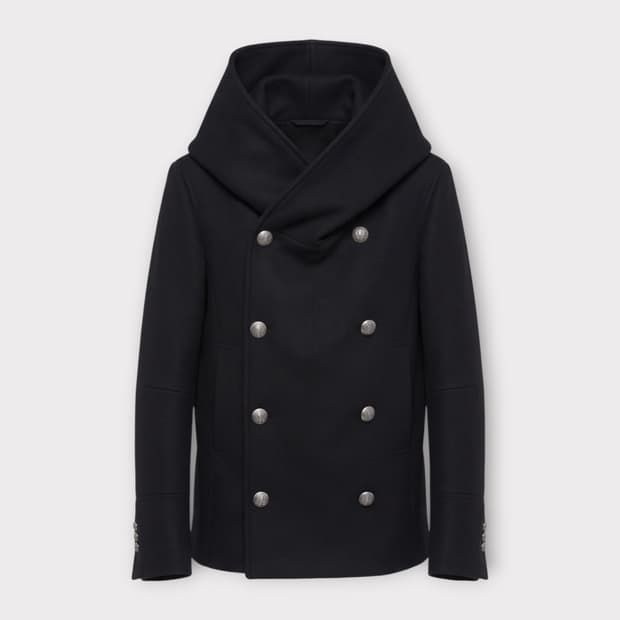 3/ 발망 15-16FW 은장 후드 피코트 자켓