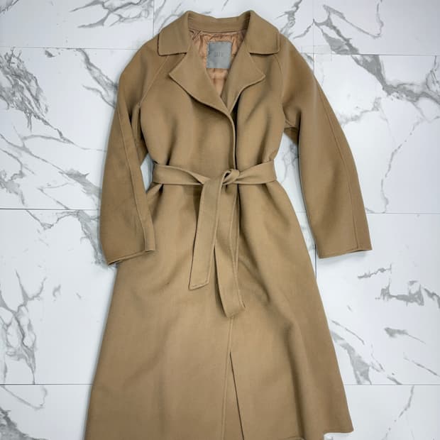 SLTD 구스다운 핸드메이드 벨티드 로브 코트