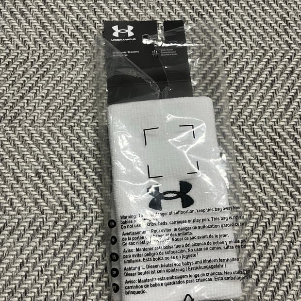 언더아머 손목 보호대 롱 아대 밴드 화이트