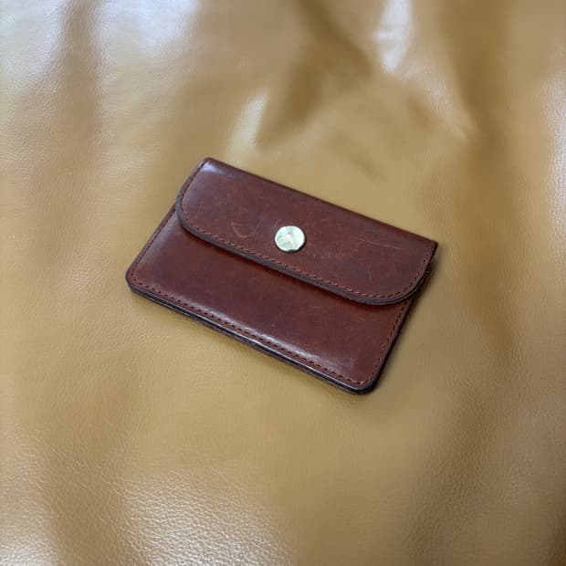 PORTER 포터 마가렛호웰 레더 월렛 카드 지갑 브라운