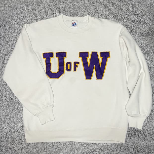 90s 빈티지 워싱턴 대학 스웻셔츠 Made in USA