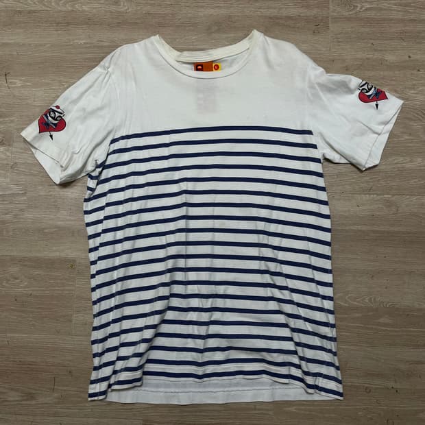 럭키슈에뜨 암프린팅 스트라이프 반팔티 L/100