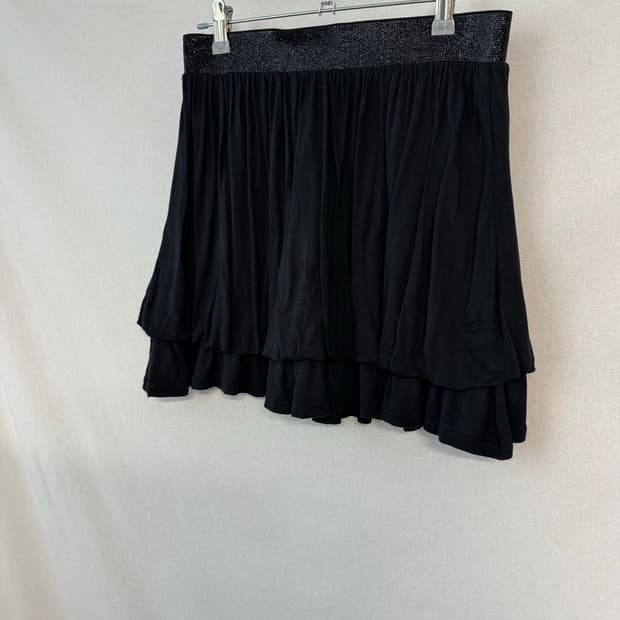 퍼프 밑단 미니 스커트