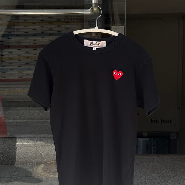 꼼데가르송 반팔 티셔츠 블랙 M