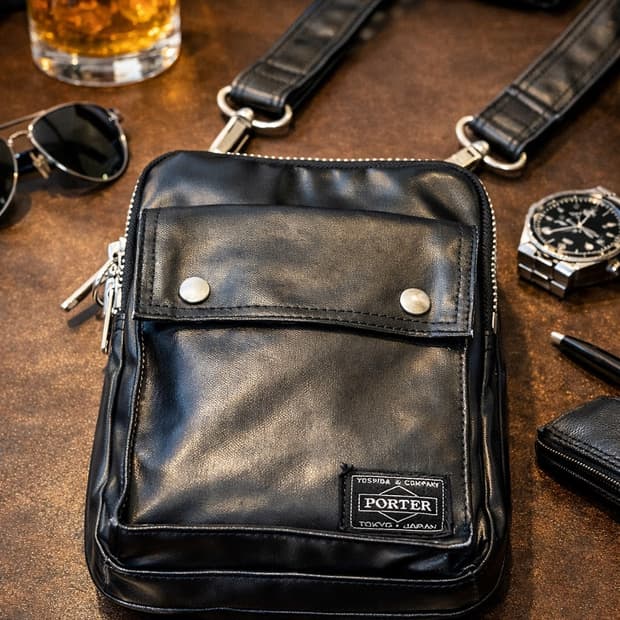 요시다 포터 프리스타일 크로스백 숄더백 S 블랙