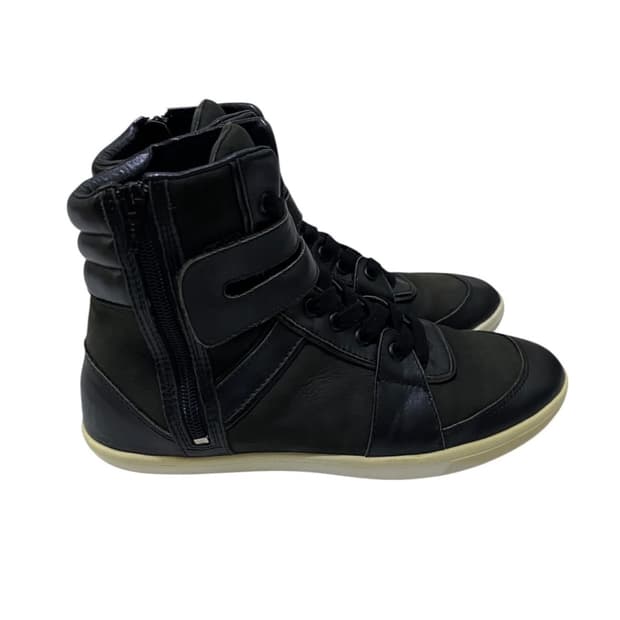 요지야마모토 와이즈 하이컷 레더 스니커즈