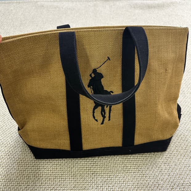 실측확인 클래식 캔버스 라탄 토트백 0420D