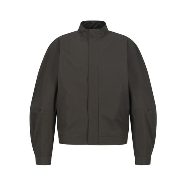 아모멘토 레글런 코튼 집 점퍼 브라운