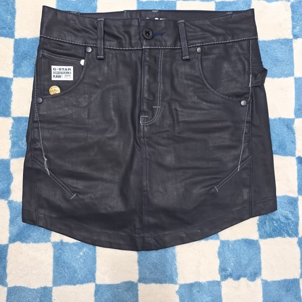 G-STAR RAW 코티드 데님 미니스커트