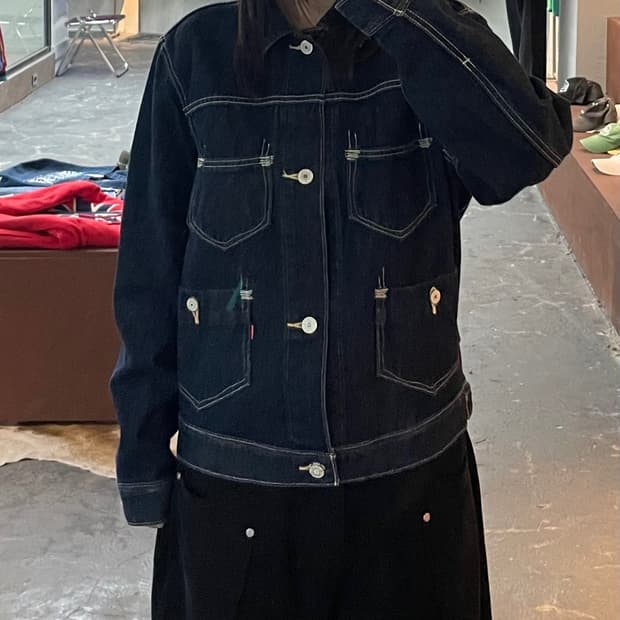 리바이스X마뗑킴 셀비지 데님 트러커 자켓 H2182